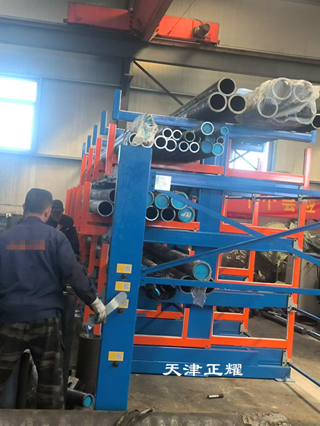 管件管線管料管道立體存儲新方式伸縮式懸臂貨架