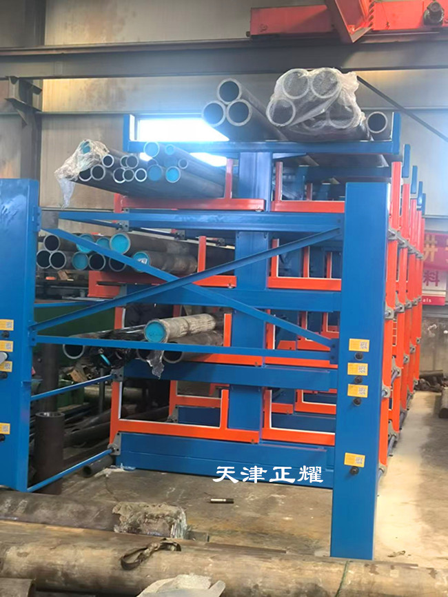 管件管線管料管道立體存儲新方式伸縮式懸臂貨架