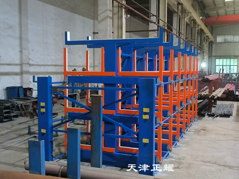 物料金屬原材料鋼材型材存儲伸縮式懸臂貨架