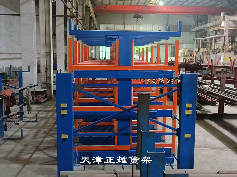 物料金屬原材料鋼材型材存儲伸縮式懸臂貨架