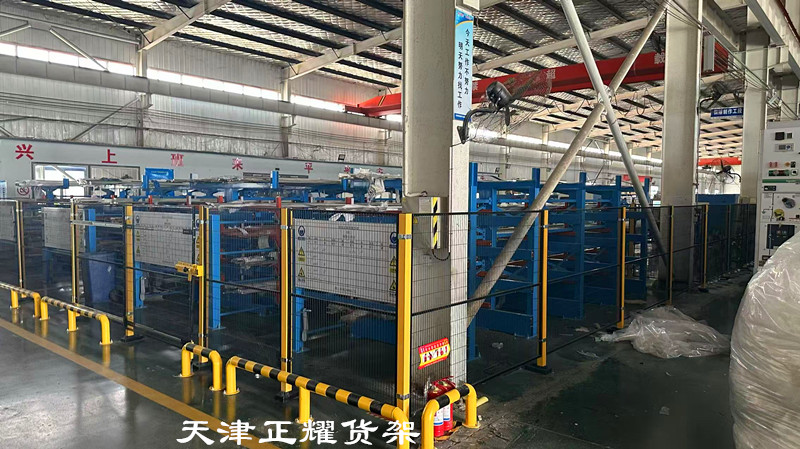銅排、鋁型材、鋼管、棒材等長料存儲伸縮懸臂貨架