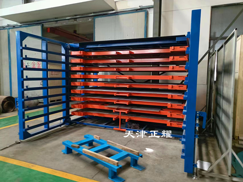 臥式板材貨架手搖抽屜式設(shè)計(jì)適用于各種板材立體存儲(chǔ)