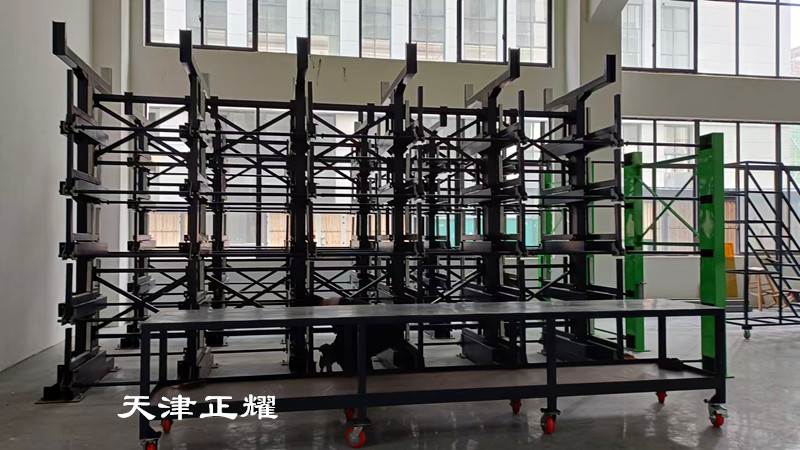 伸縮式懸臂貨架科學高效存儲鋼管棒材型材銅排軸