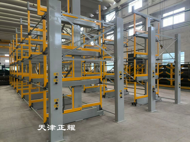 鋼管種類多分類擺放新方式伸縮式懸臂貨架省地好找料