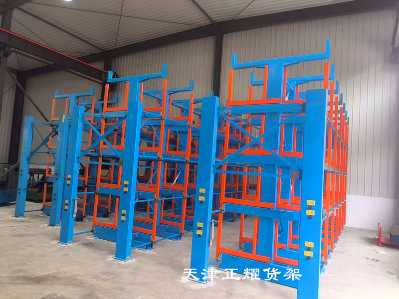 銅排鋁型材管道管線鋼筋軸立體擺放伸縮式懸臂貨架