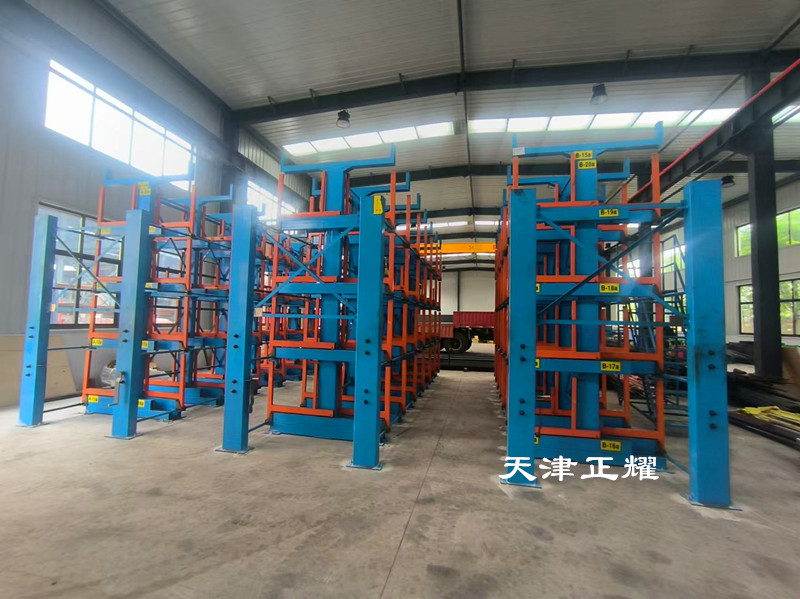 銅排鋁型材管道管線鋼筋軸立體擺放伸縮式懸臂貨架