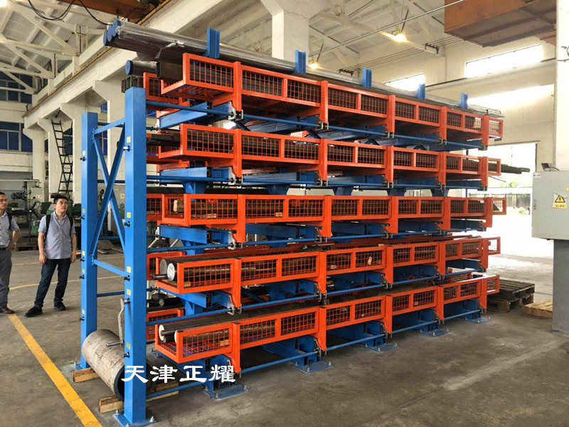 圓鋼立體存儲新方式伸縮懸臂式圓鋼存放架節(jié)省便捷