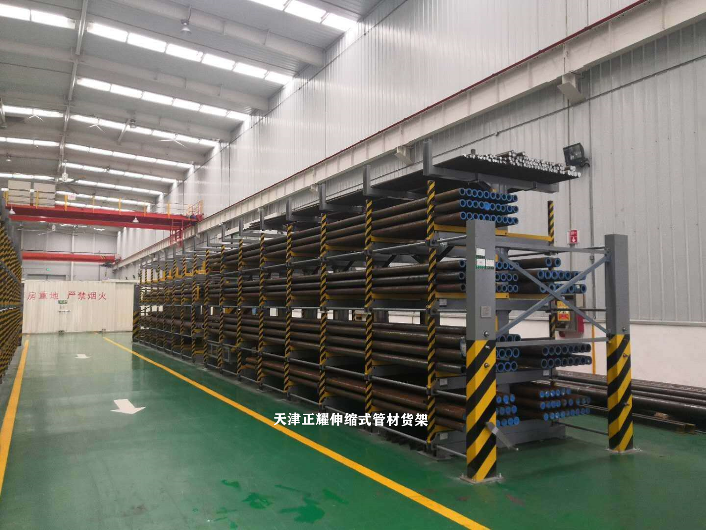 正耀伸縮式管材貨架 立體線邊架 12米鋼管儲存架